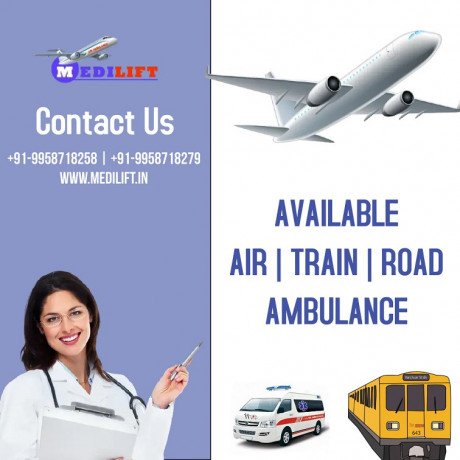 medilift-air-ambulance-in-gorakhpur-available-24-hours-services-big-0