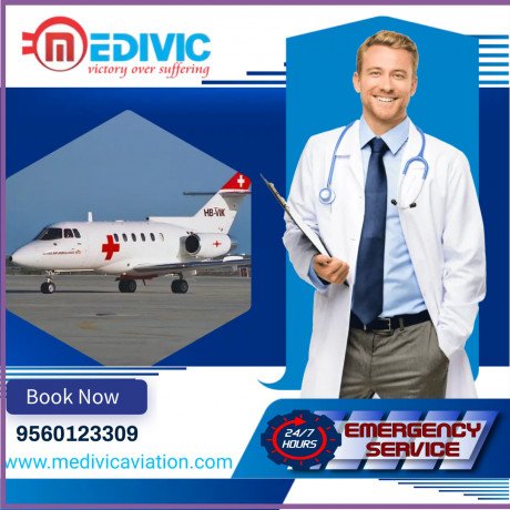 hire-superb-icu-and-fast-air-ambulance-in-bagdogra-by-medivic-at-genuine-cost-big-0